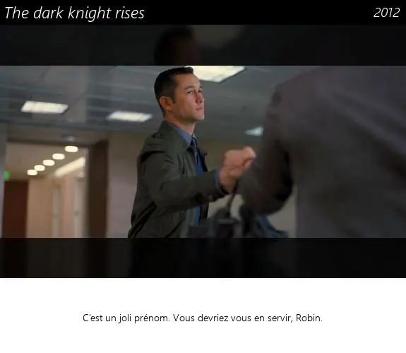 Vignette : The dark knight rises
